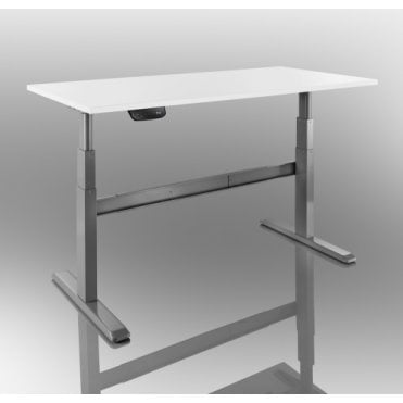 Celexon Professional eAdjust-65120 height adjustable electric desk, grey incl table top 125 x 75cm