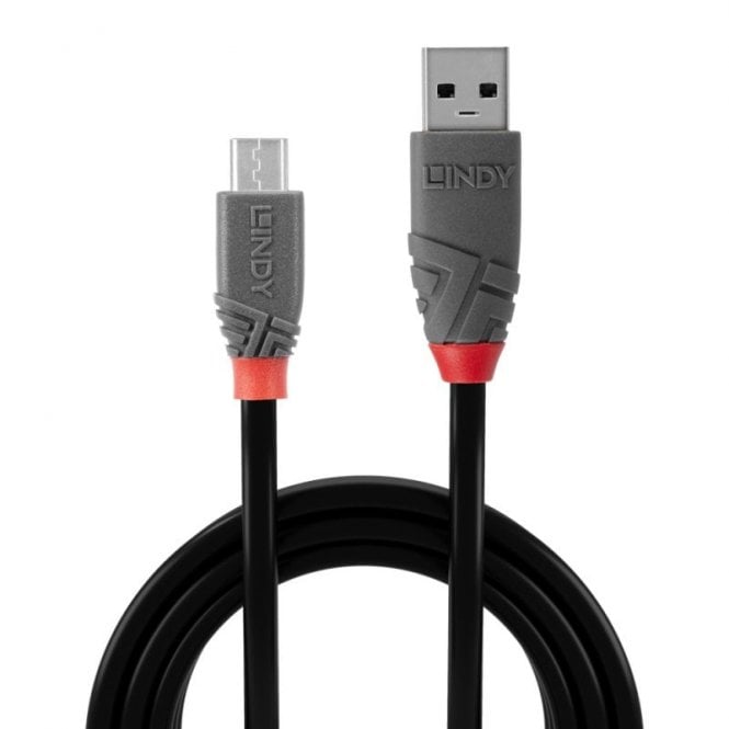 Lindy Lindy  0.2m USB 2.0 Type A to Micro-B Cable, Anthra Line