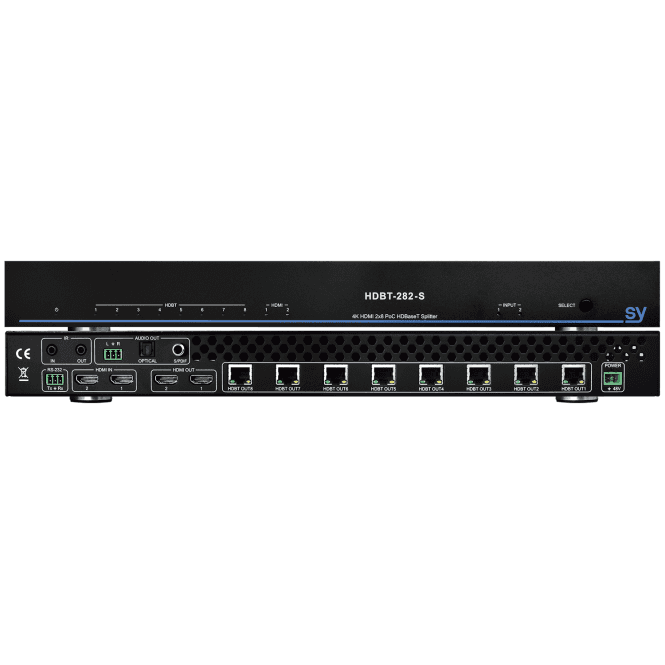 SY Electronics SY Electronics  SY-HDBT-282-S 4K UHD HDMI 1.4 to HDBaseT Splitter with Audio De-embedder